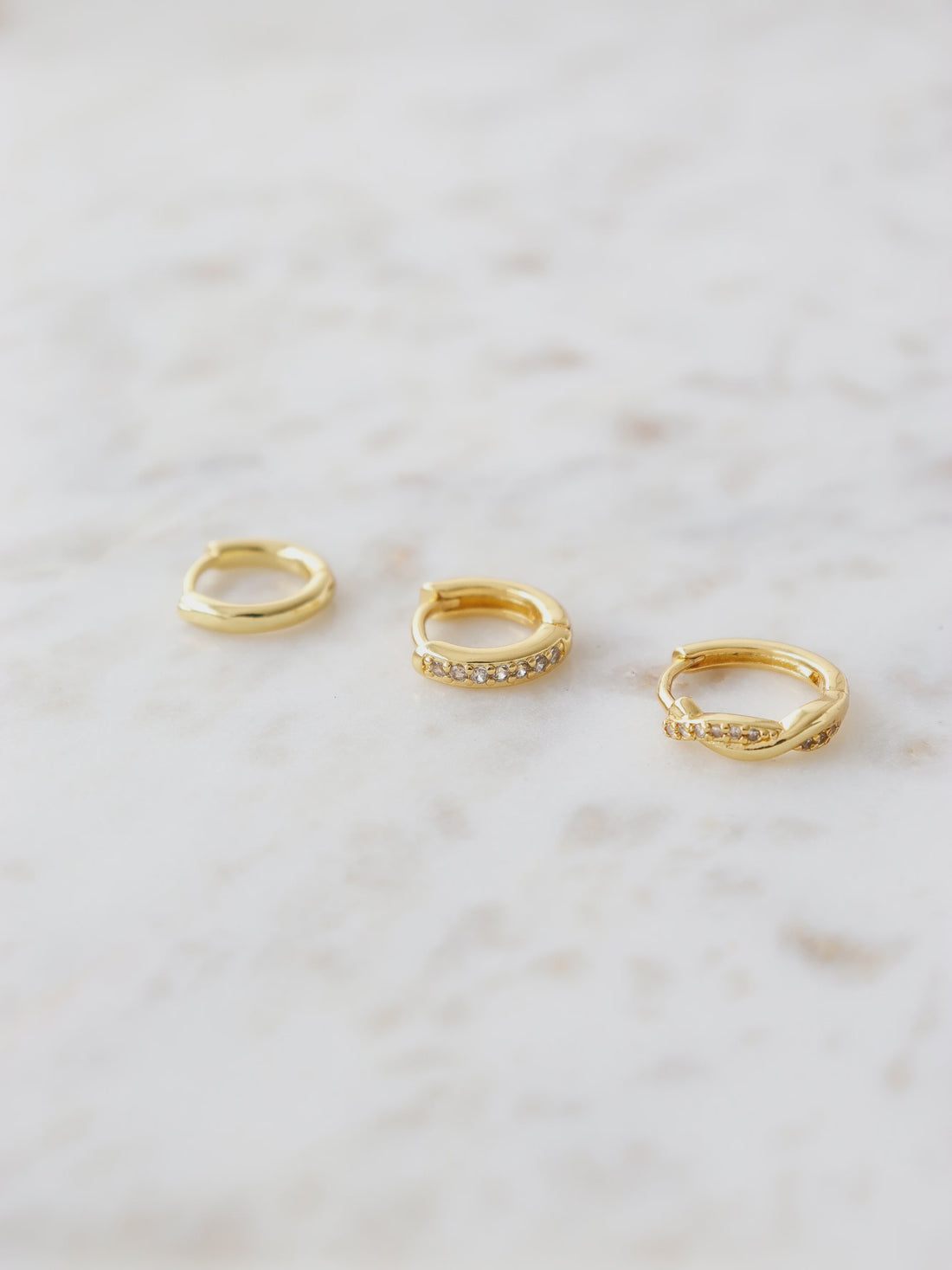 Uptown Gold Stacker Earring Set
