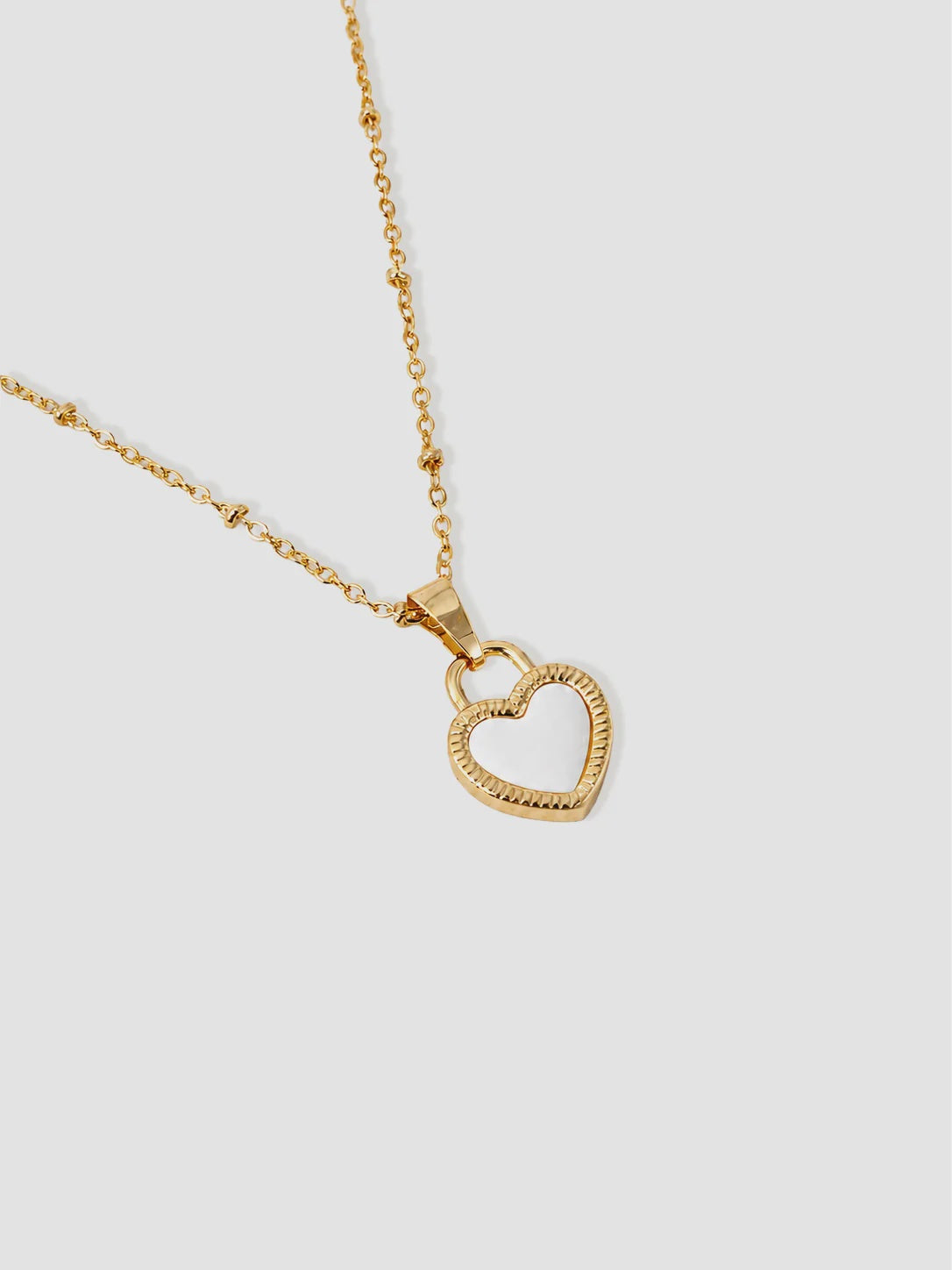 Valentina Reversible Heart Necklace in Black &amp; White