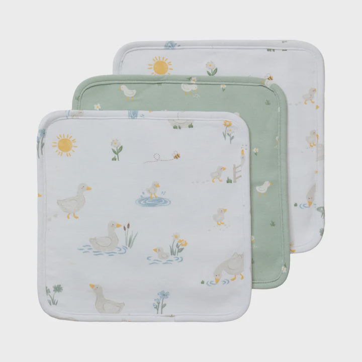 3 Pack Organic Wash Cloths - Goosey Goosey