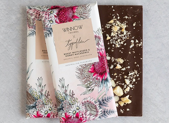 Roasted Wattleseed &amp; Honey Macadamia Dark Chocolate Bar