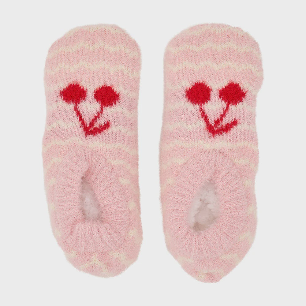 Fuzzy Bootie - Wavy Cherry