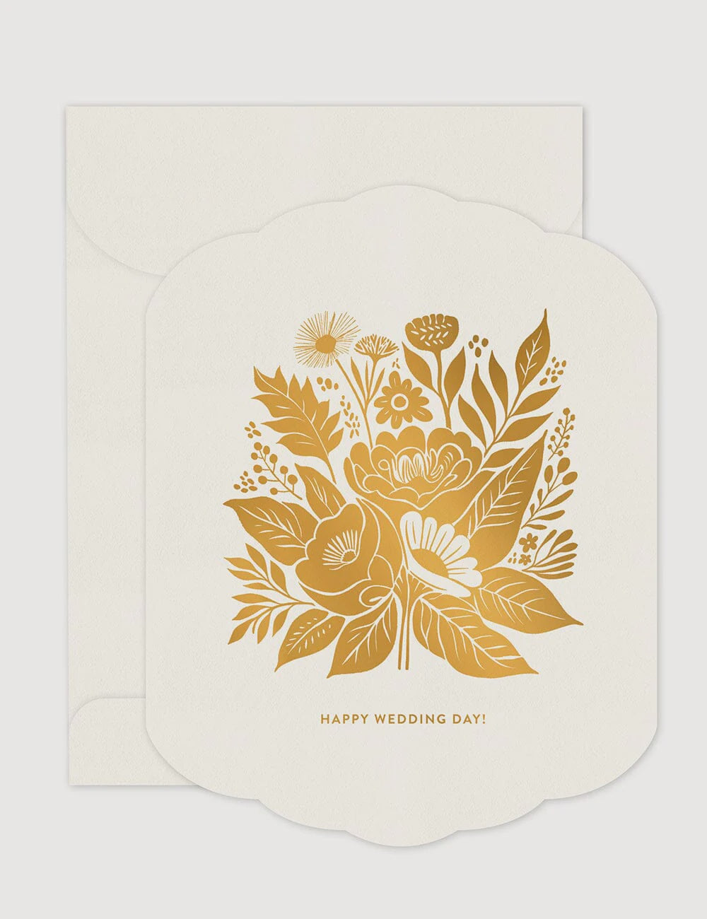 Happy Wedding Day Scallop Greeting Card