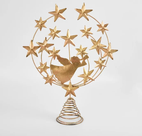 Brass Whimsical Angel Tree Topper