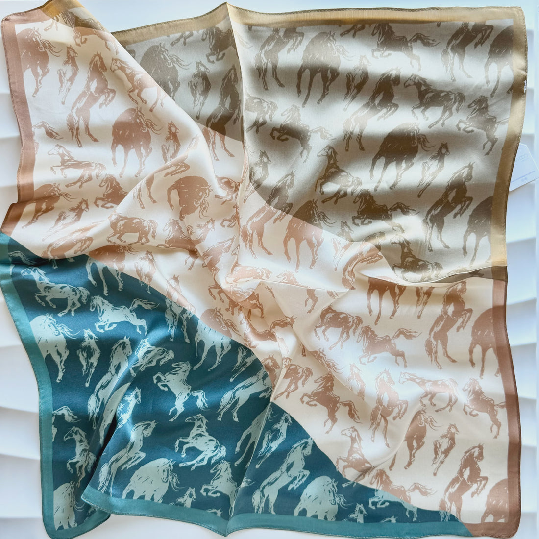 Wild Horses Silk Neck Scarf
