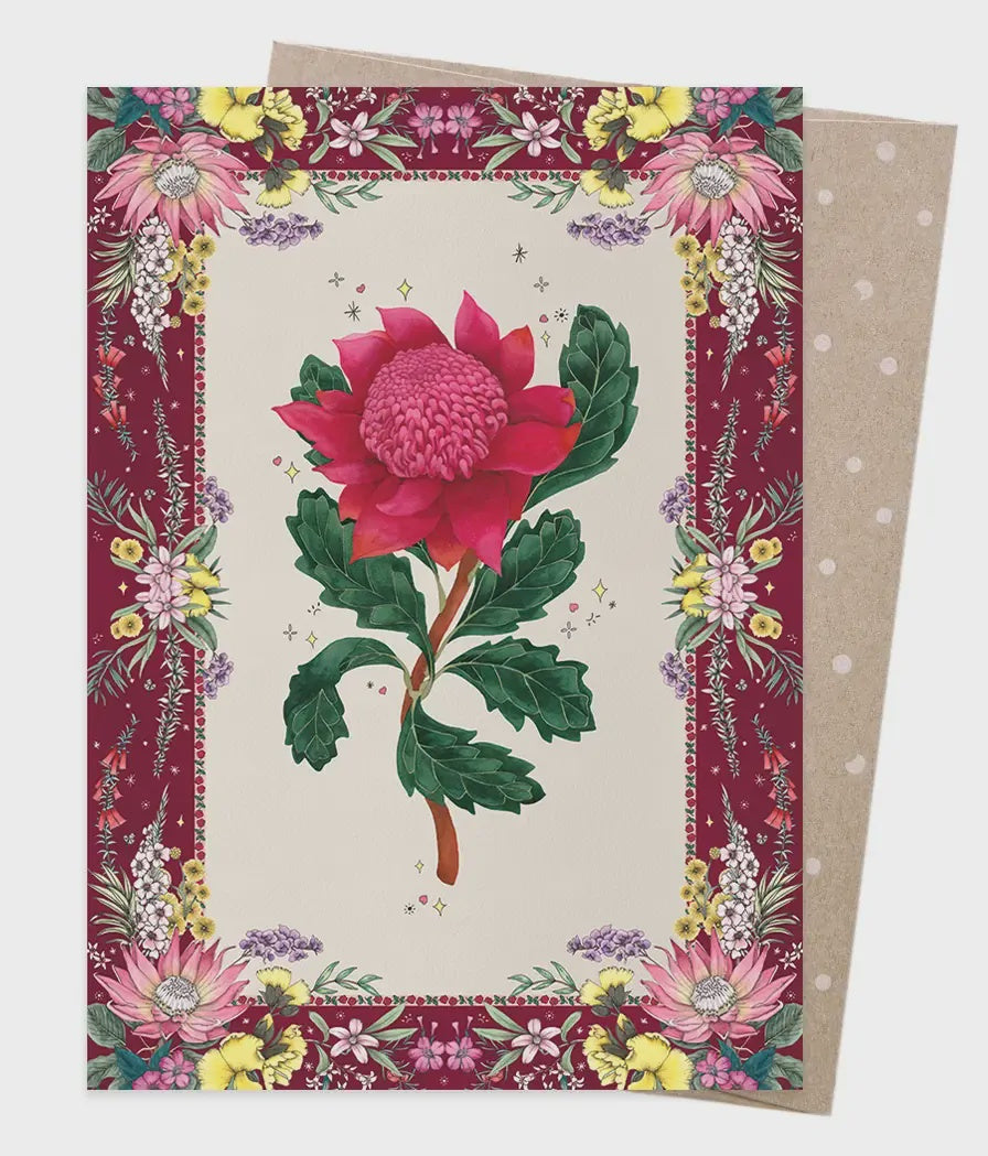 Wild Waratah Greeting Card