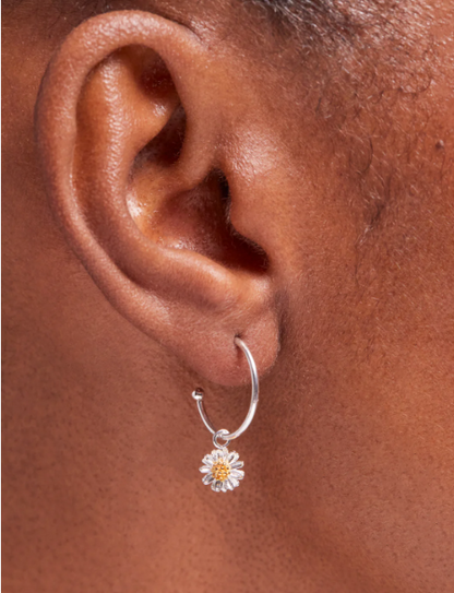 Mini Wildflower Hoop Drop Earrings