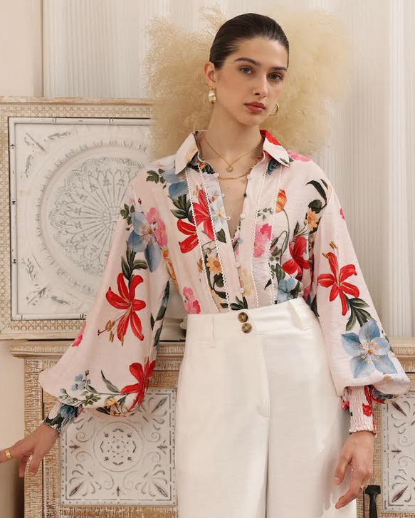 Winter Floral Blouse
