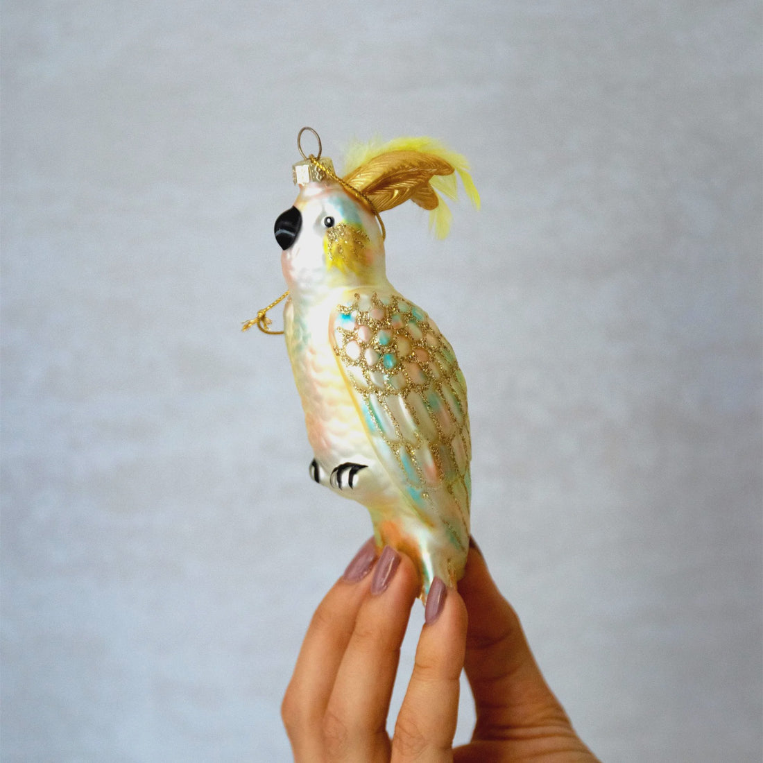 3D Glass Ornament Cockatoo