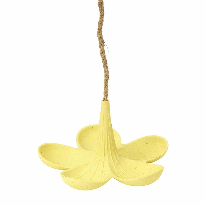 Hanging Bamboo Bird Feeder - Yellow