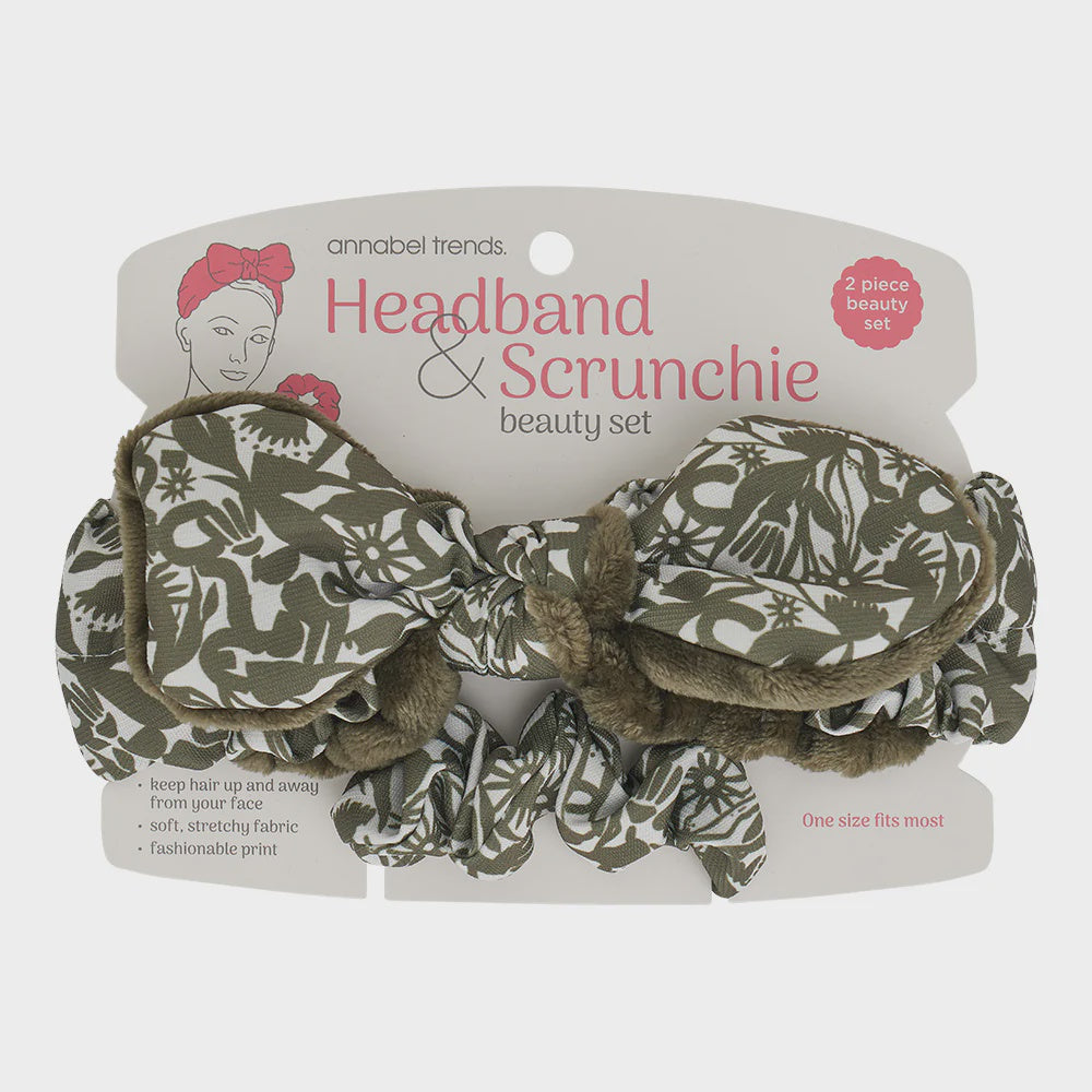 Headband &amp; Scrunchie Set - Abstract Gum