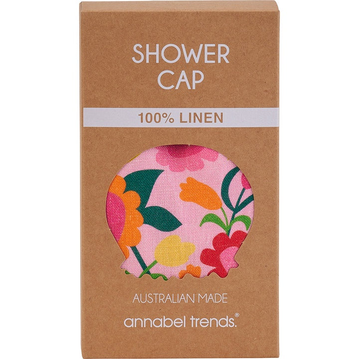 Annabel Trends Linen Shower Cap - Flower Patch