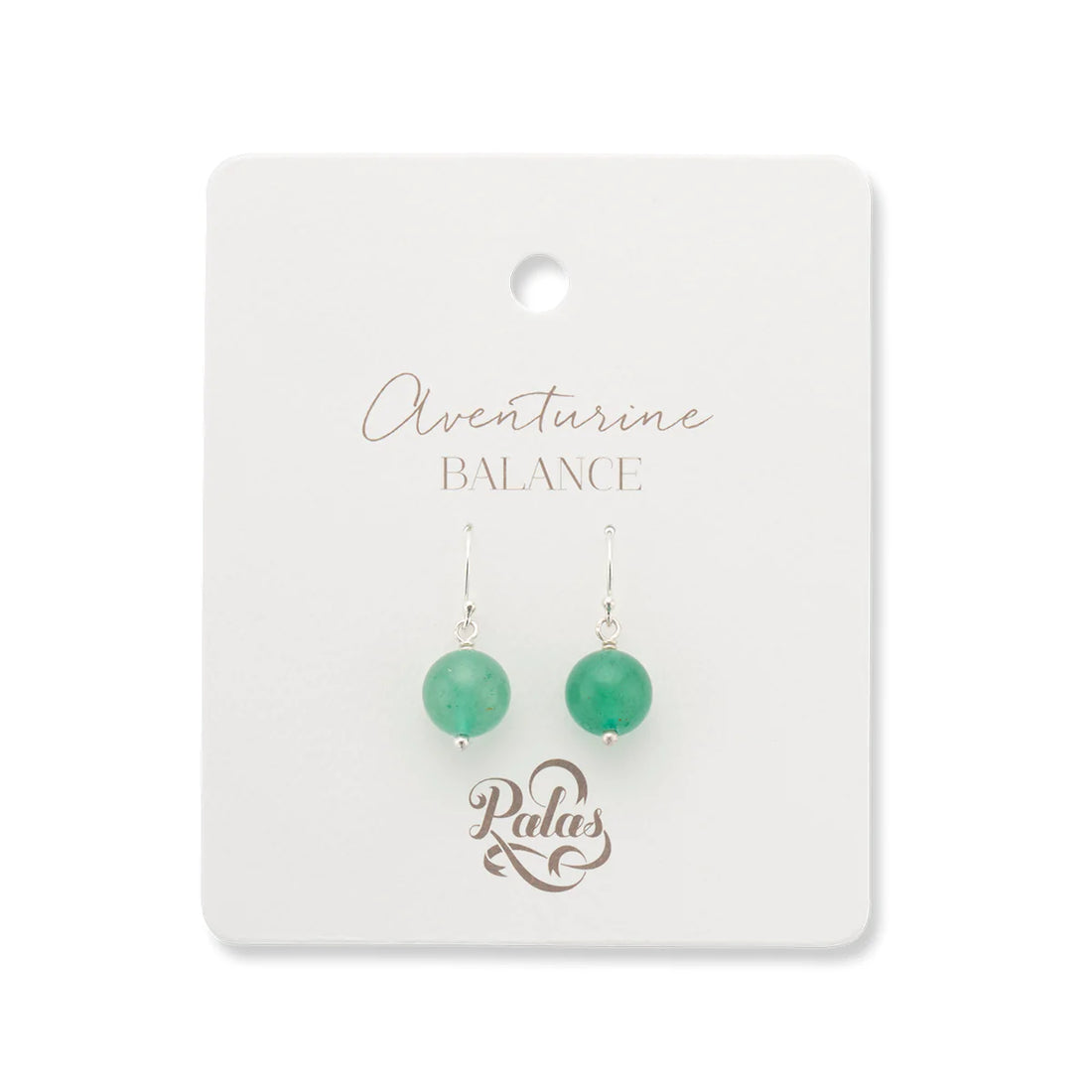 Aventurine healing gem earrings
