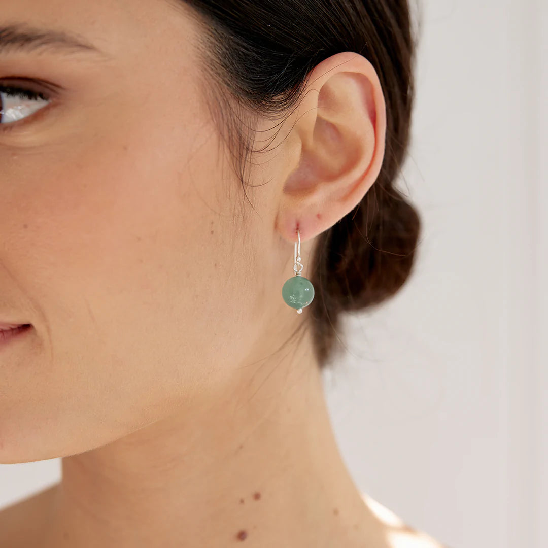 Aventurine healing gem earrings