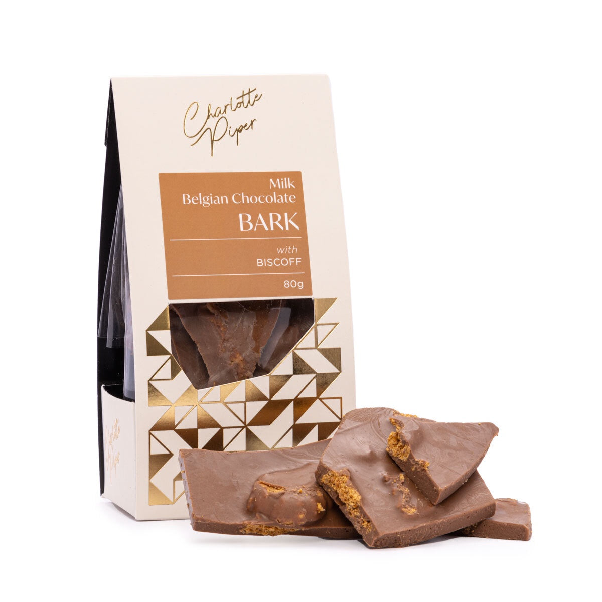 Charlotte Piper Milk Chocolate Bark With Biscoff