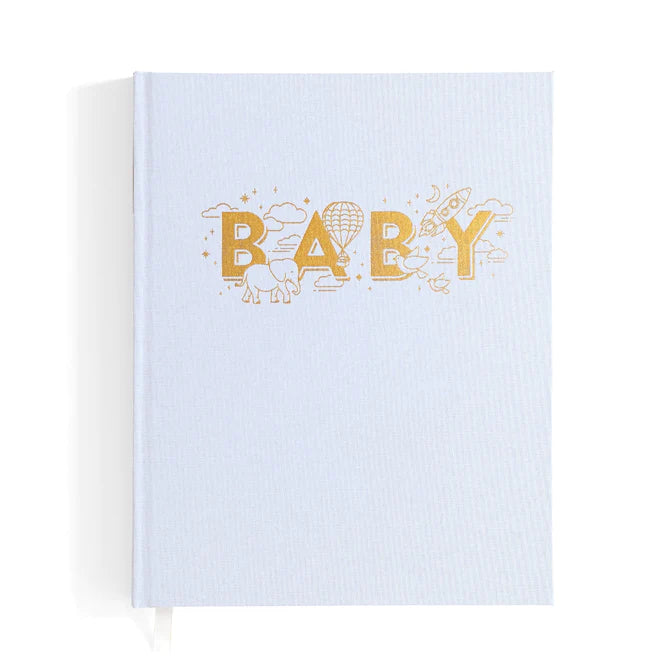 Baby Book Powder Blue Boxed