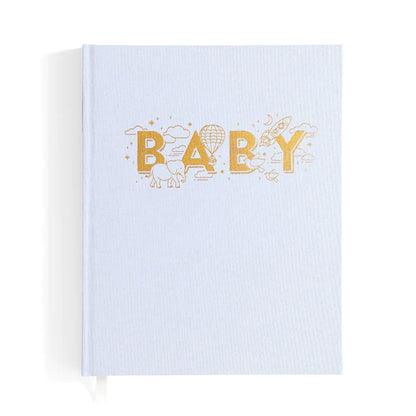 Baby Book Powder Blue Boxed