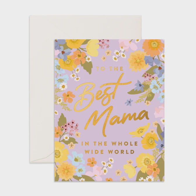 Best Mama World Spring Greeting Card