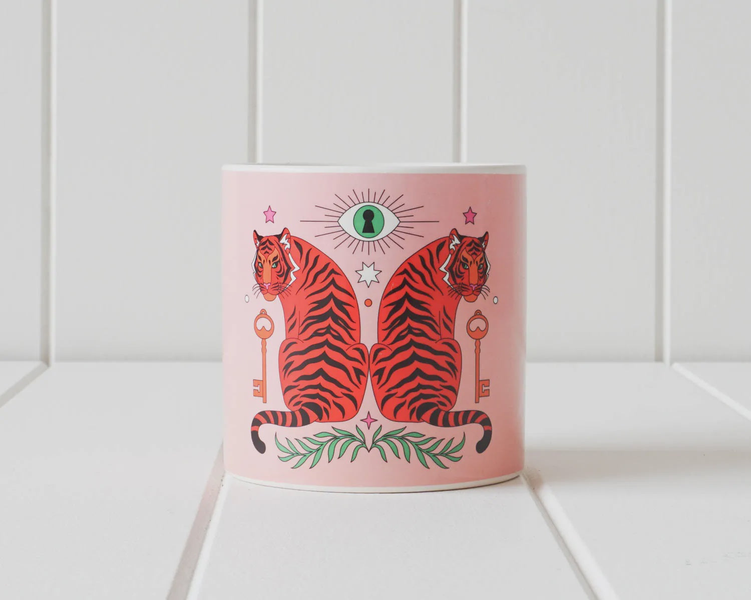 Ceramic Pot - Boho Tigers - Medium