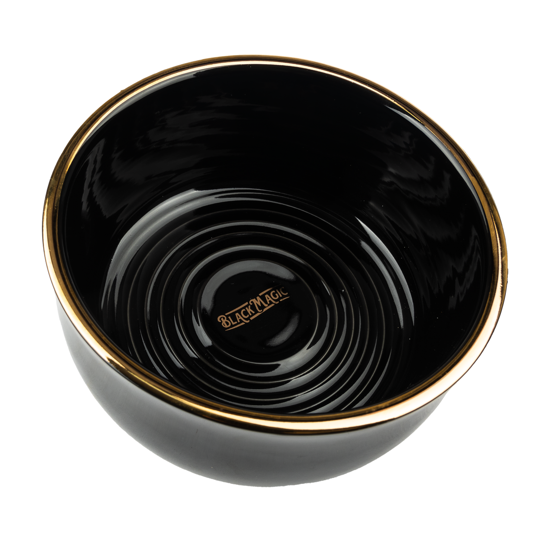 Black Magic Organic Shaving Bowl (24k gilded gold)