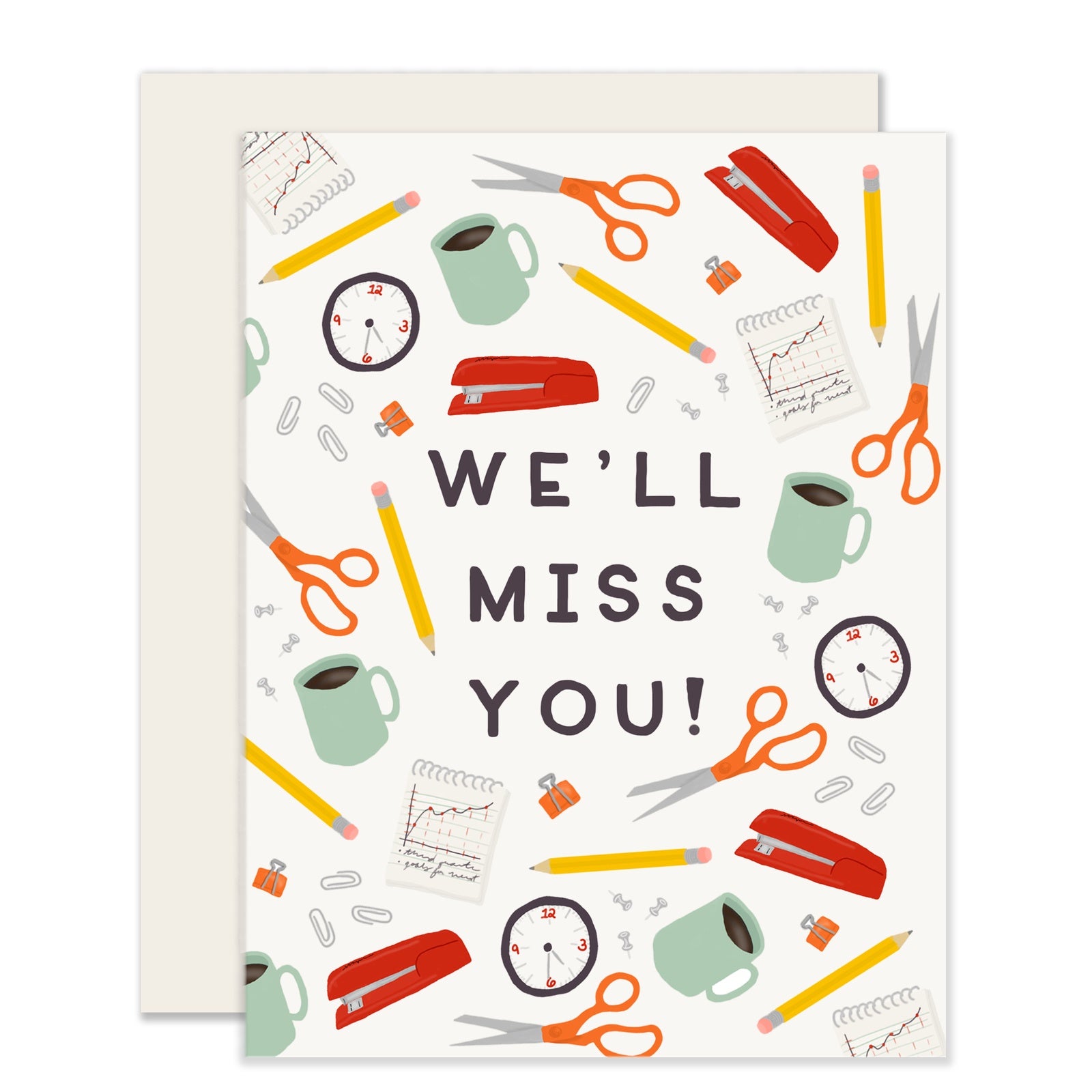 Office Miss You Greeting Card