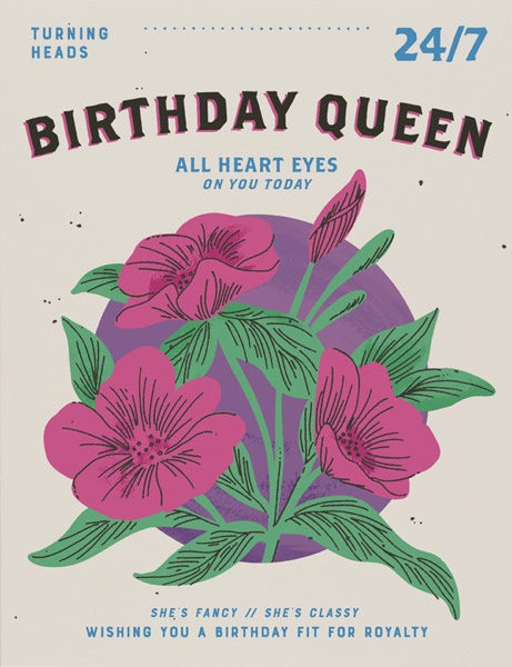 Birthday Queen Greeting Card