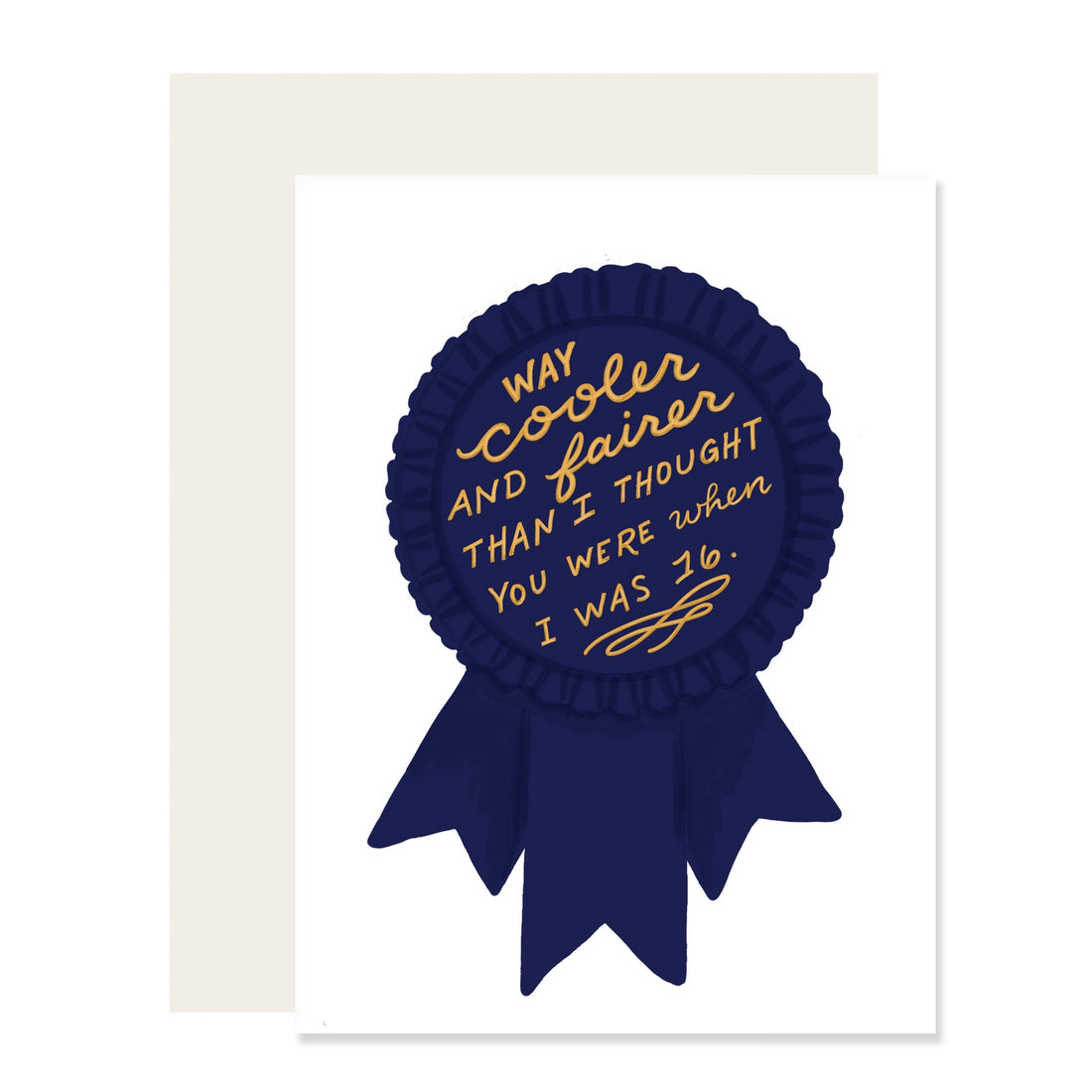Cooler Fairer Blue Ribbon Greeting Card