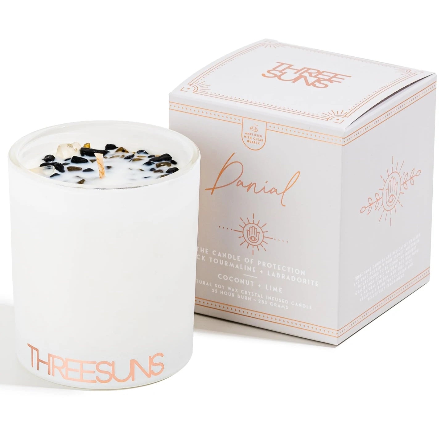 Three Suns Crystal Candle Danial - Coconut &amp; Lime