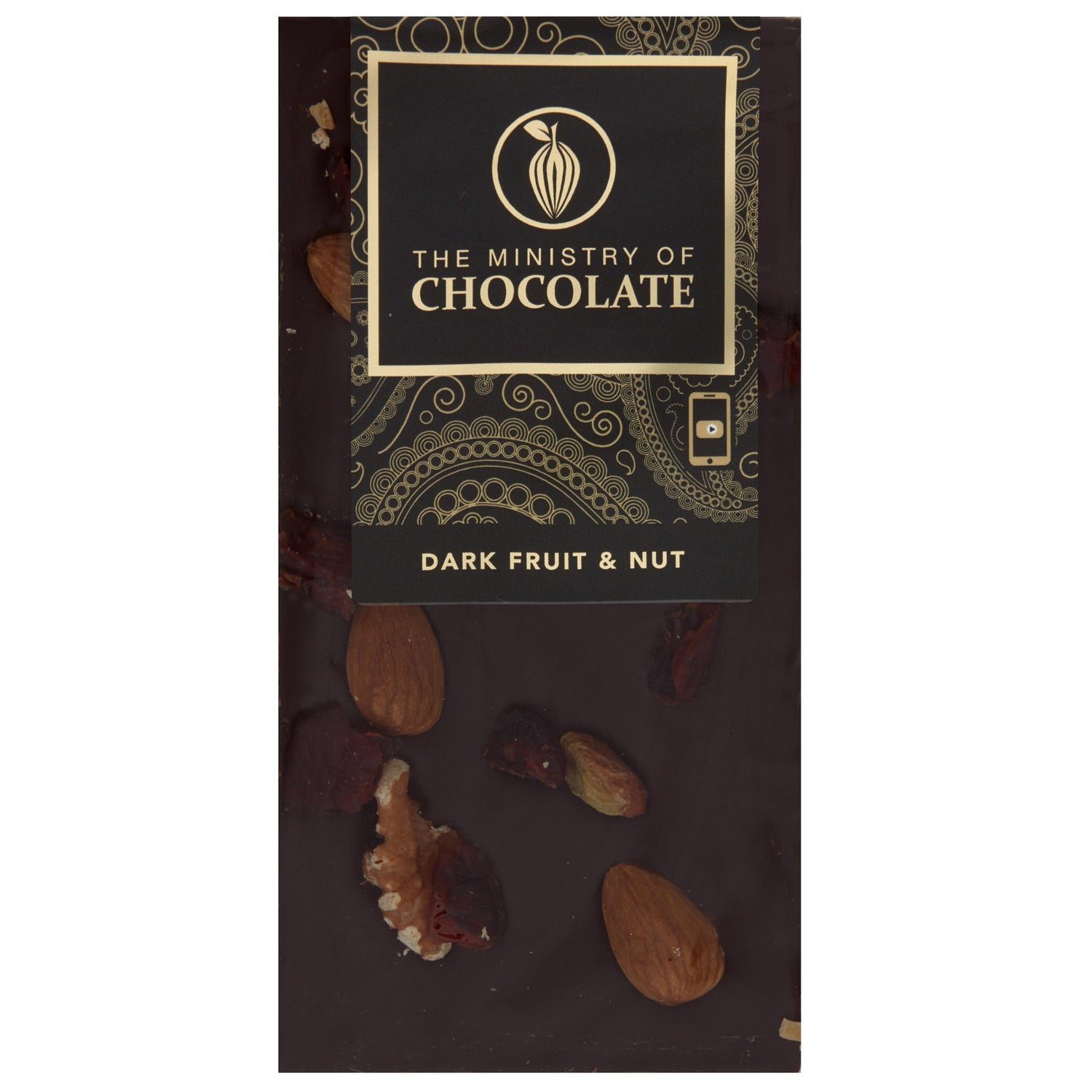 Dark Fruit &amp; Nut – 100g Chocolate Bar VEGAN FRIENDLY