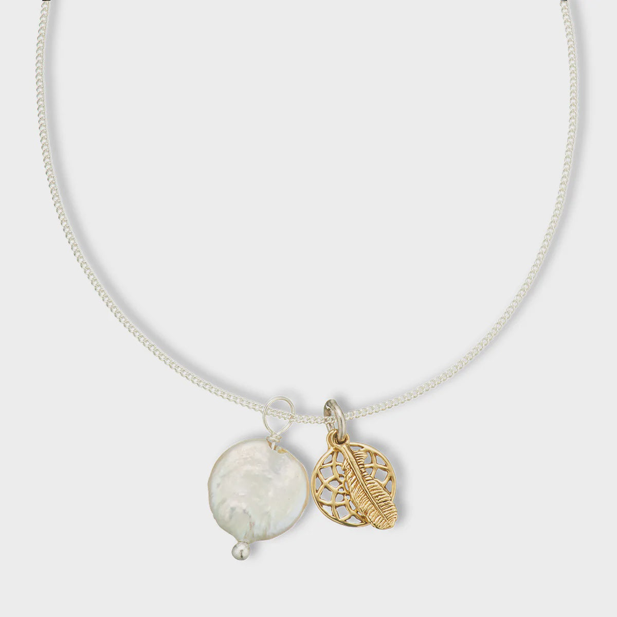 Pearl Amulet Necklace Dream Catcher