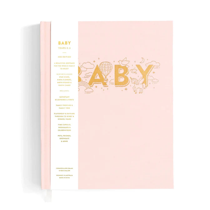 Baby Book Rose Boxed