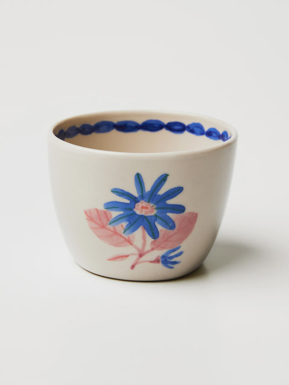 Ceramic Cup - Flower Blue