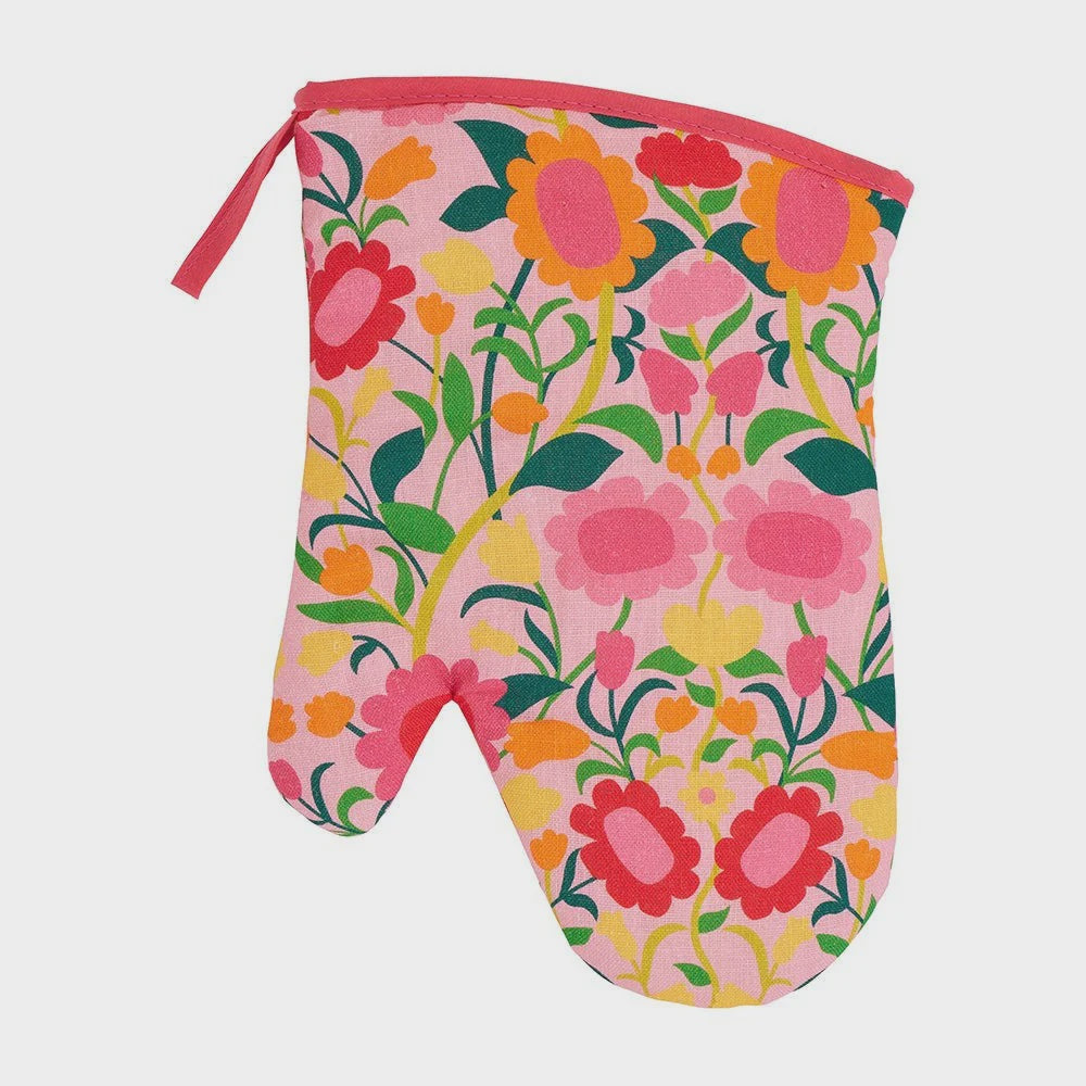 Linen Oven Mitt - Flower Patch