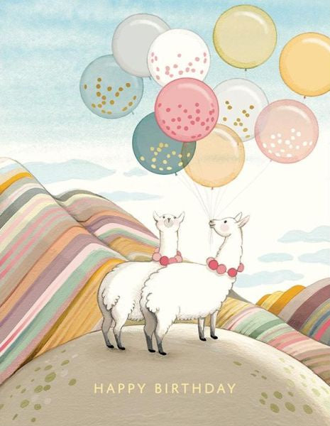 Llamas Birthday Birthday Foil Greeting Card