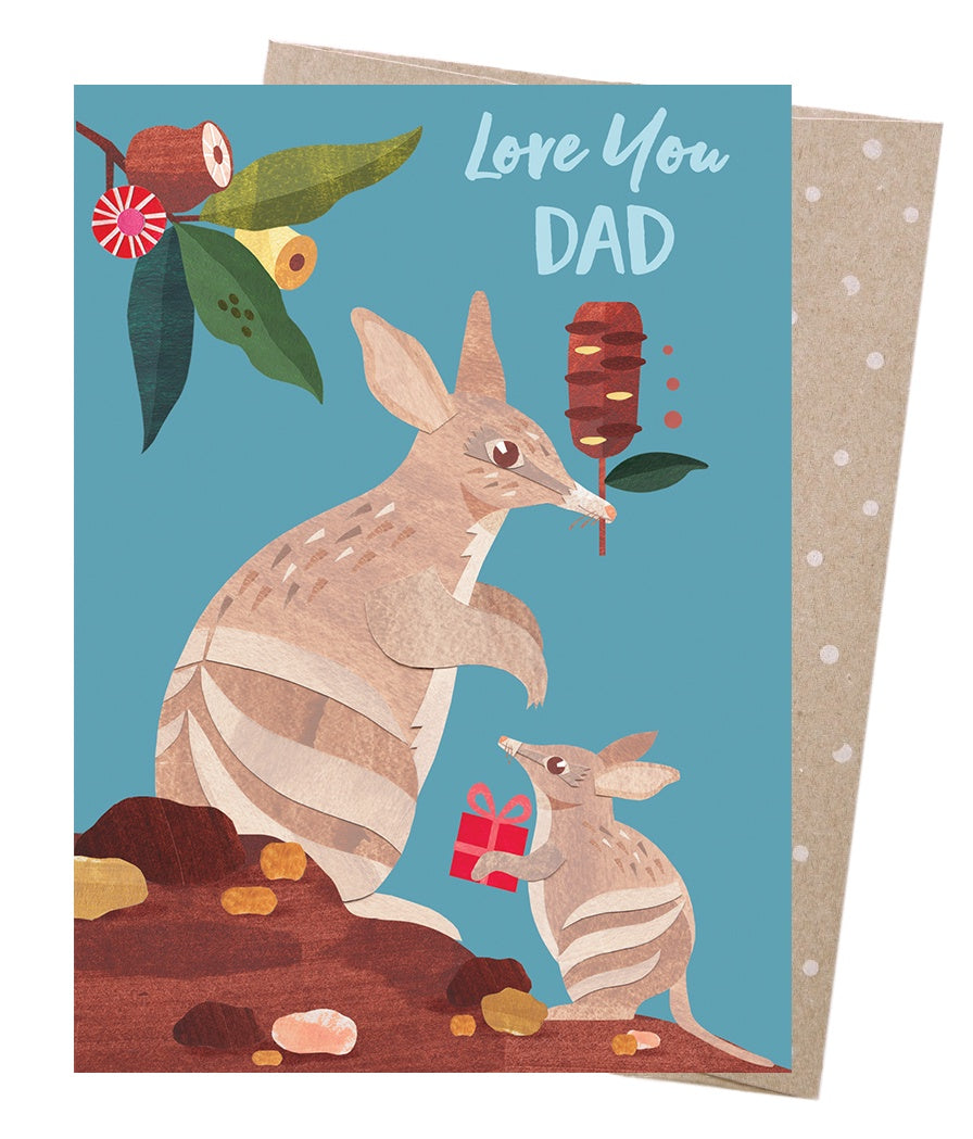 Earth Greetings Blank Card - Bandicoot Dad