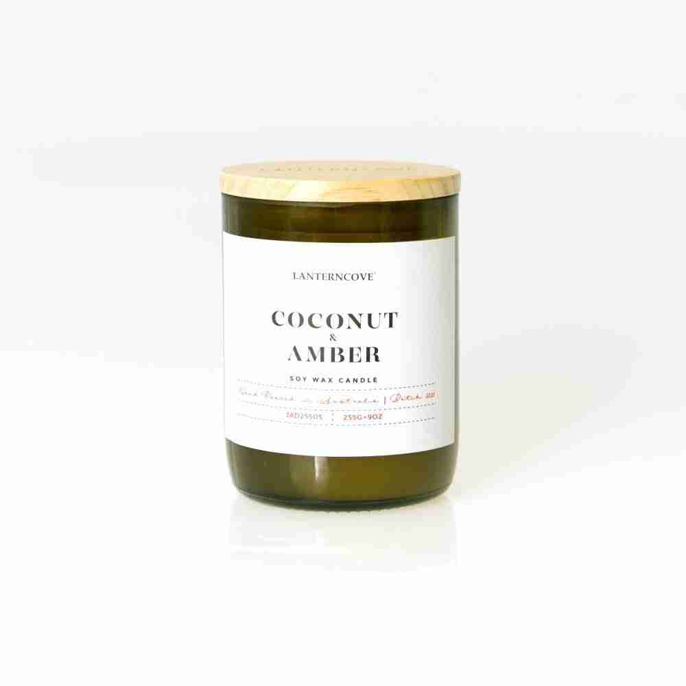 Jade Soy Wax Candle - Coconut &amp; Amber