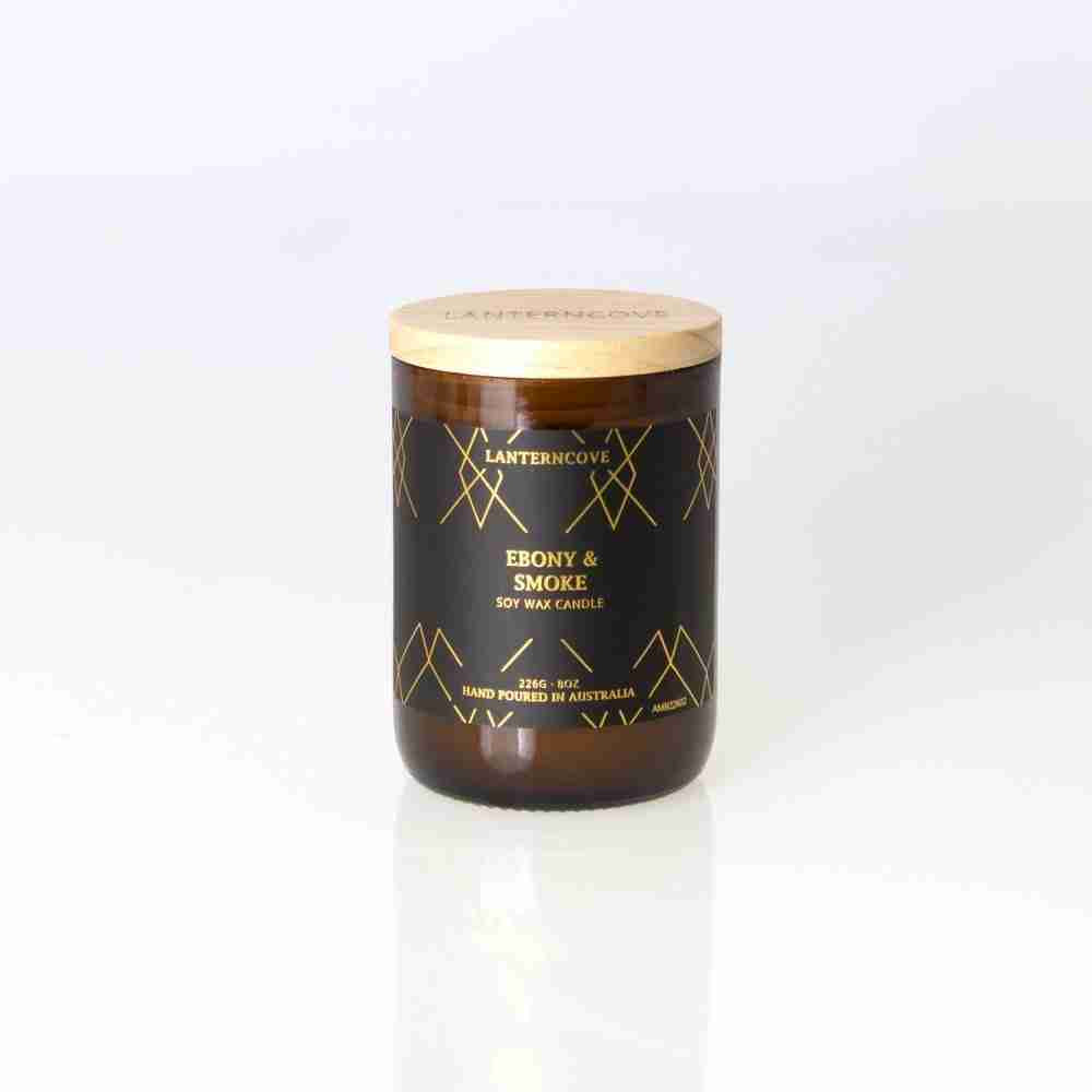 Amberesque Soy Wax Candle - Ebony &amp; Smoke