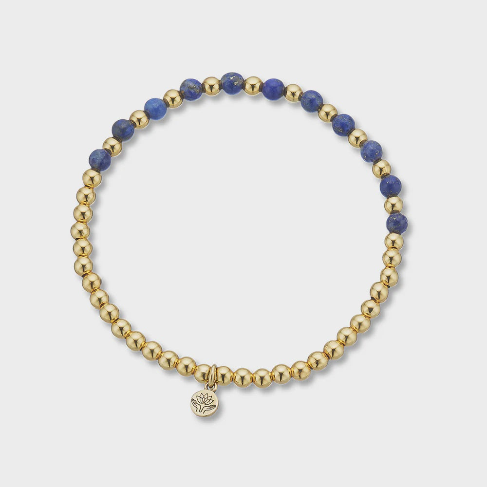 Lapis Lazuli lotus purity bracelet