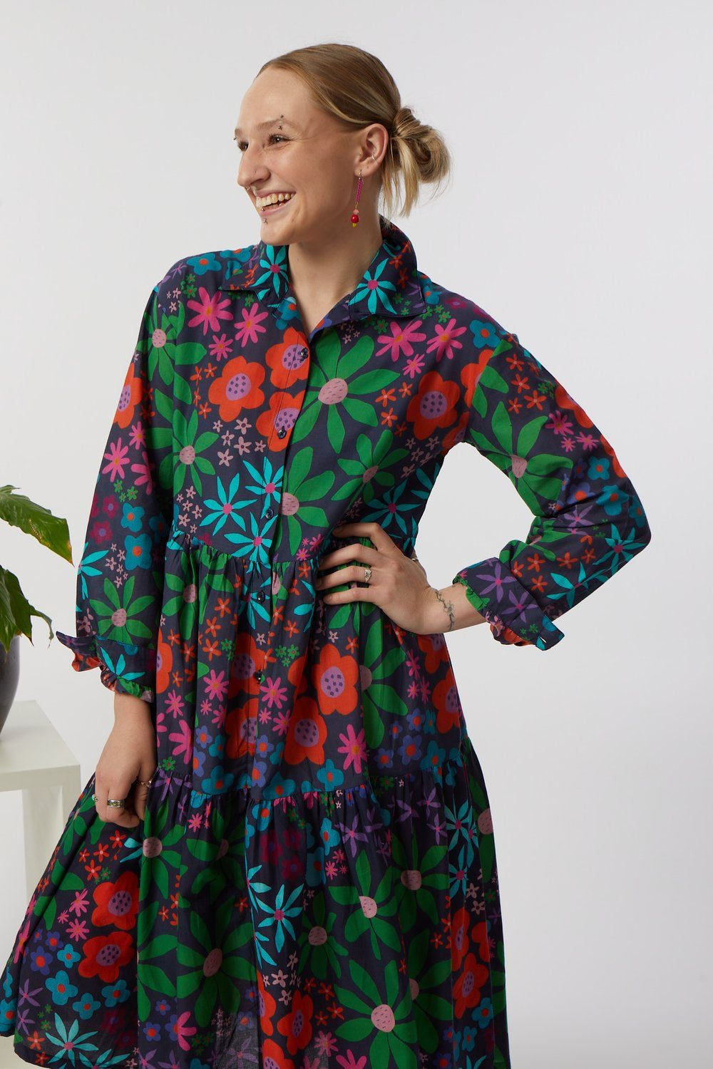 Pippa Dress - Midnight Floral Print - Large
