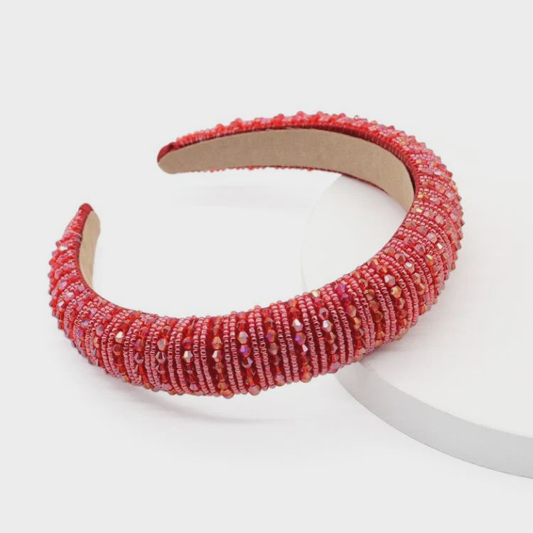 Montana Crystal Headband - Red