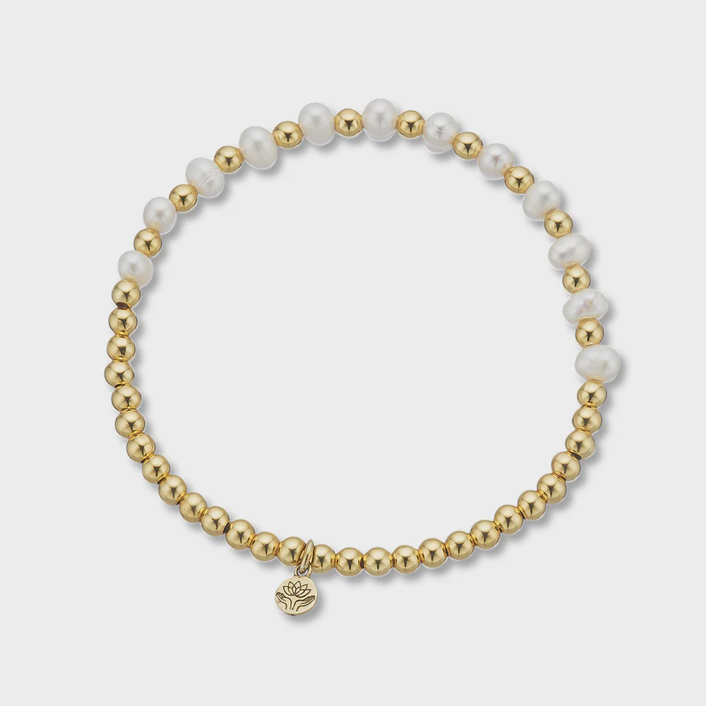 Pearl lotus purity bracelet