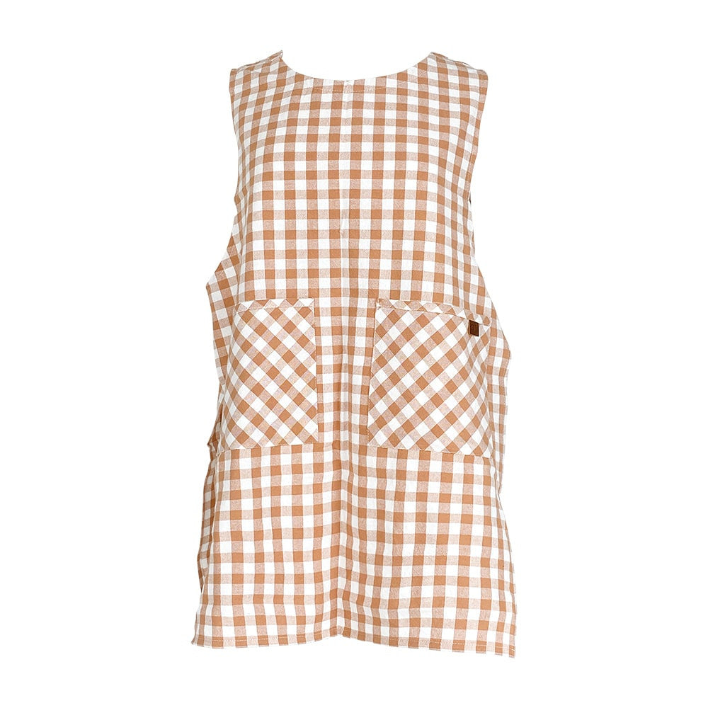 Annabel Trends Gingham Pinny Apron Clay