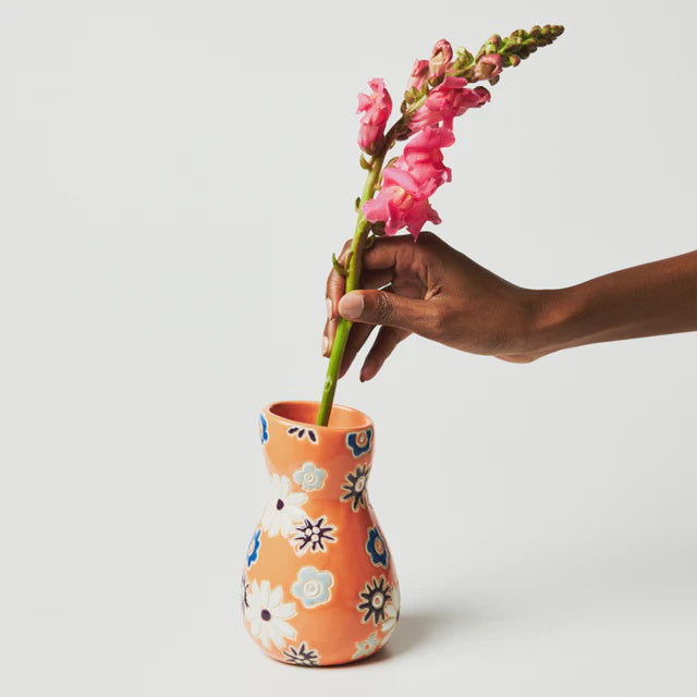 Jones &amp; Co Saturday Vase Coral Floral