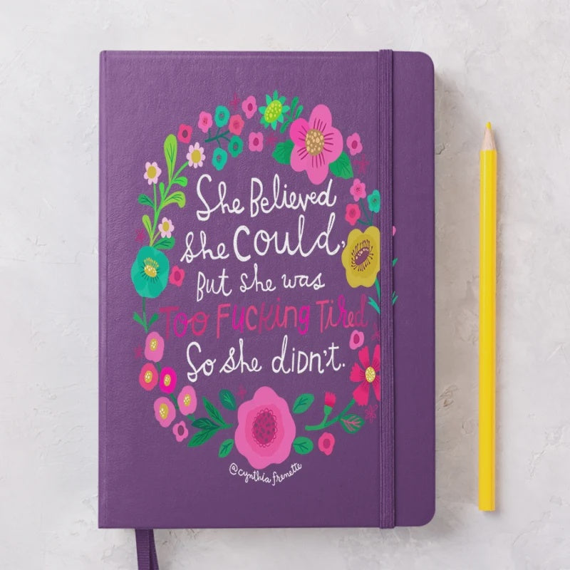 She Believed She Could Notebook - Purple