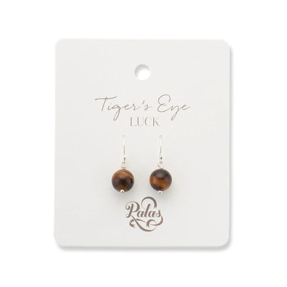 Tiger’s eye healing gem earrings