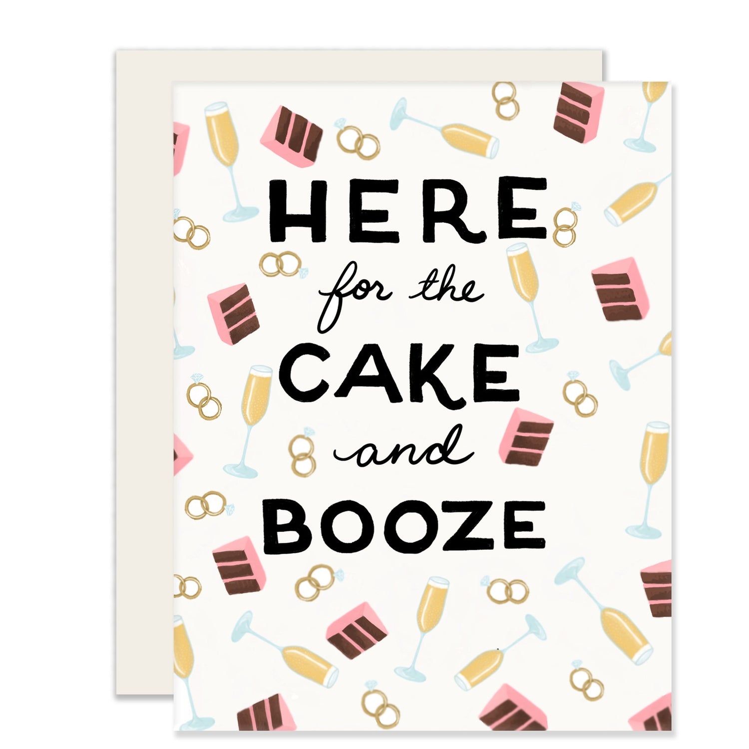 Cake &amp; Booze Greeting Card