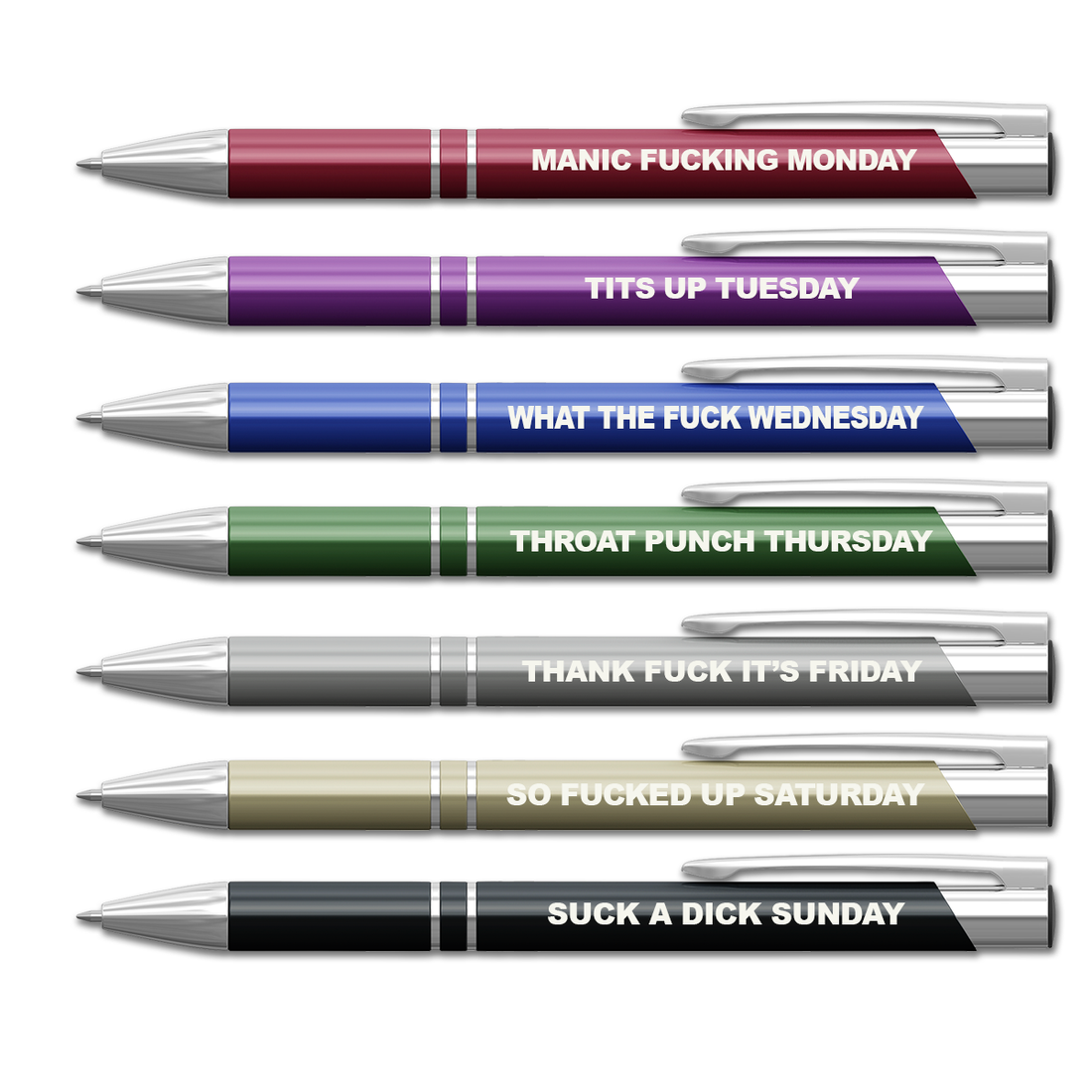 Week From Hell Pens 7 Pack