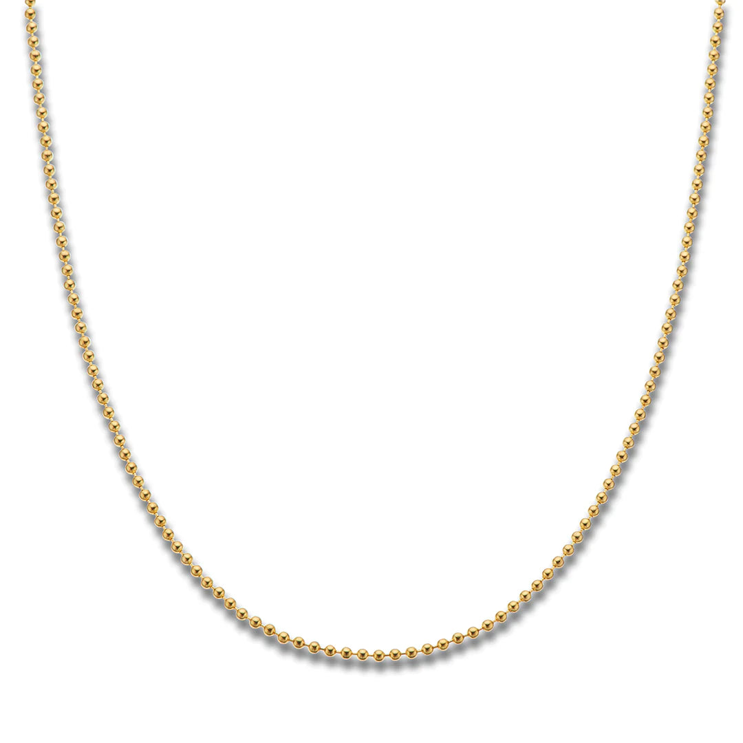 Yellow Gold Plated Ball Chain 50cm