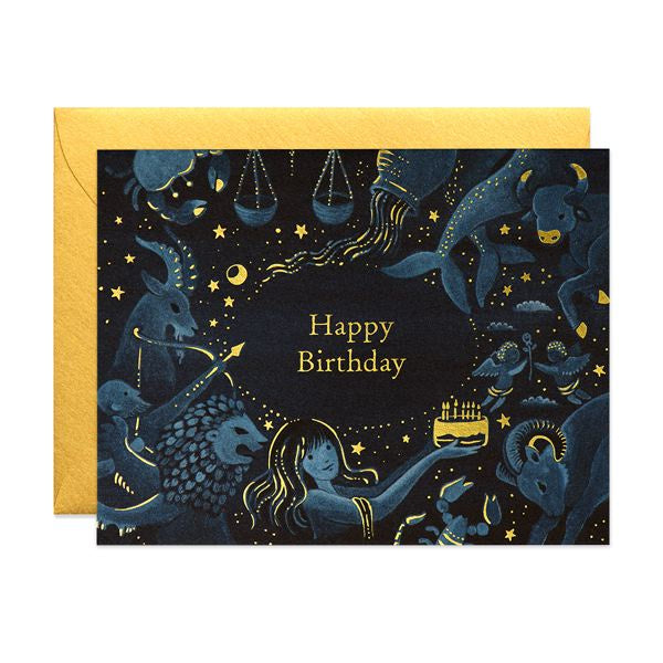 Zodiac Birthday Greeting Card