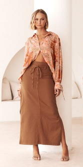 Altitude Maxi Skirt - Tobacco