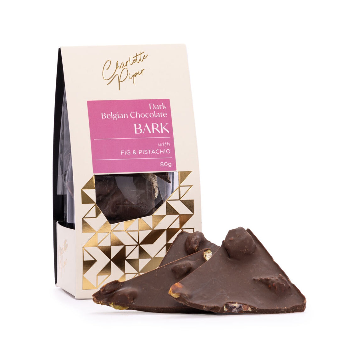 Charlotte Piper Fig & Pistachio Dark Chocolate Bark
